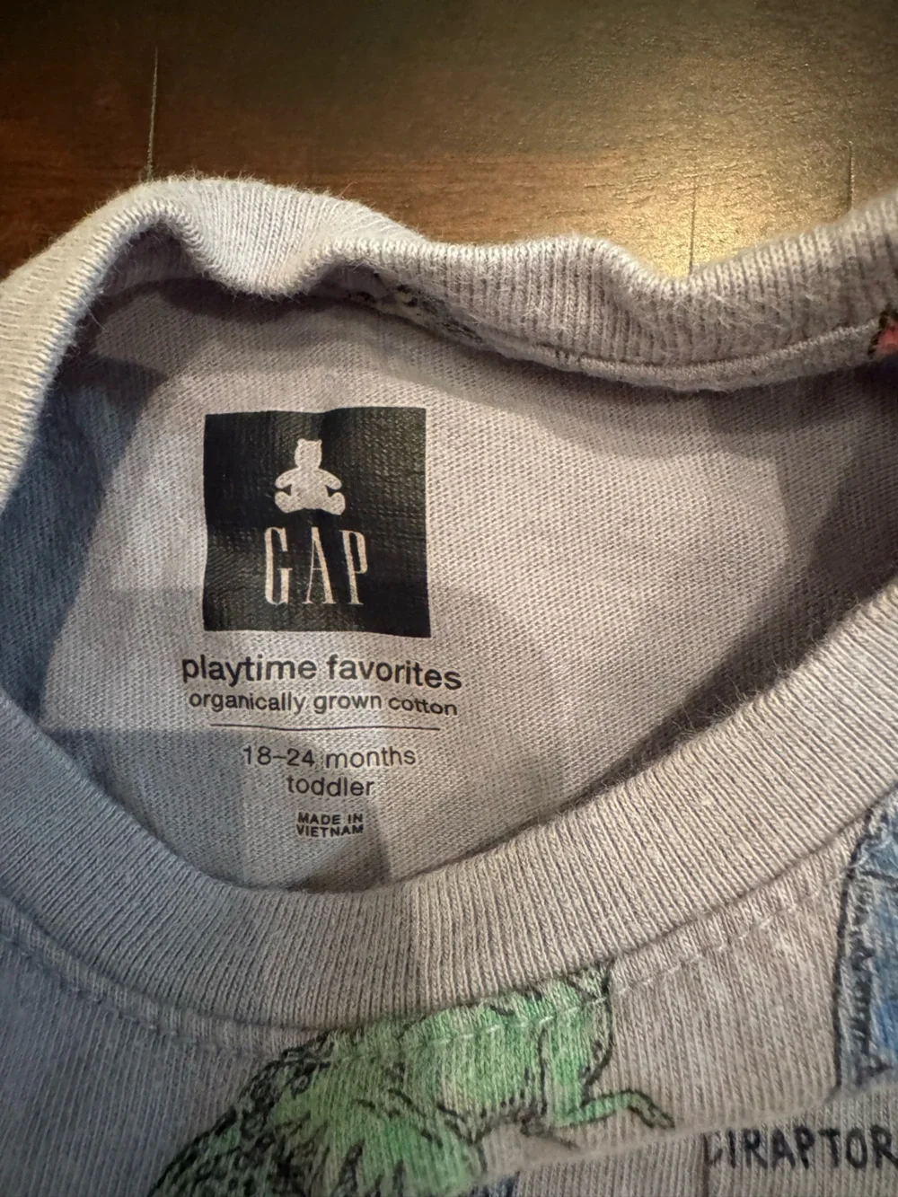 GAP Kids Dinosaur Pocket Tee - size 18-24 months